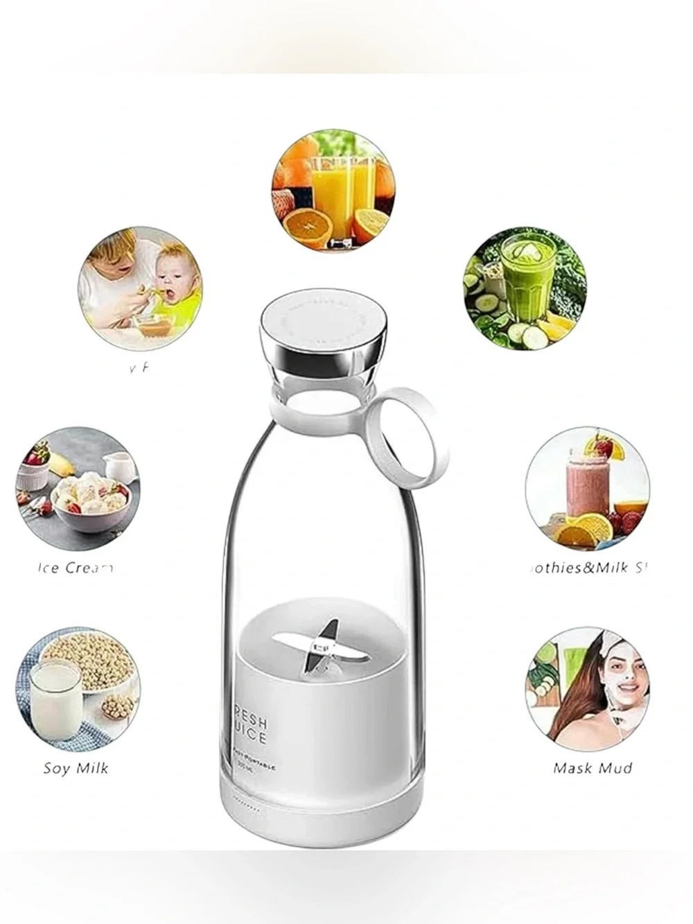 Ultimate Portable Blender! USB Rechargeable & Compact for Smoothies On-The-Go